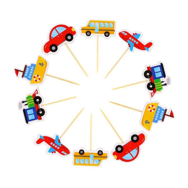 

other festive & party supplies 40 pieces cartoon car shaped paper cake ers decoration inserts picks for birthday