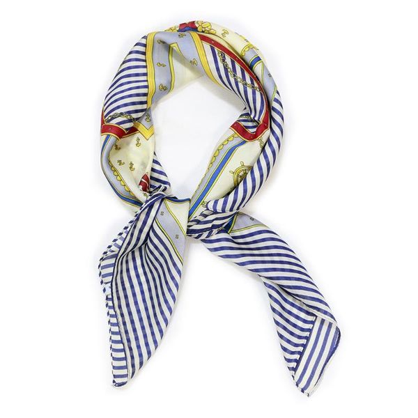 

scarves headband silk scarf bandana head neck hair accessories luxury foulard femme hijab 70cm, Blue;gray