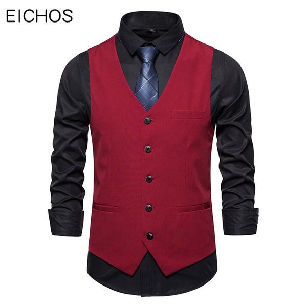 

men's vests suit vest spring casual waist coat for men gentleman red black solid formal groom wedding waistcoat 6xl, Black;white