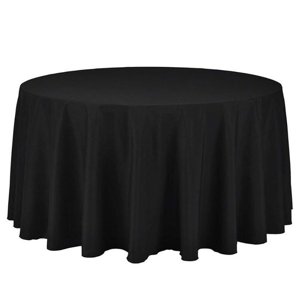 

table cloth 10pcs black polyester plain for wedding party banquet decoration