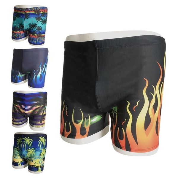

men's with flat print men's beach spring summer shorts swimming trunks