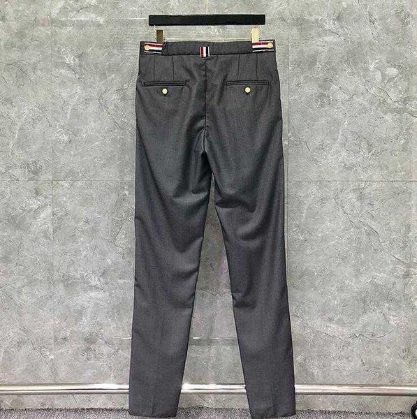 

men's suits & blazers 2021 fashion brand pants men slim casual suit business black spring and autumn cotton formal trousers, White;black
