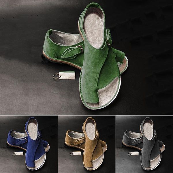 

sandals women comfy platform sandal bunion corrector beach travel shoes for summer ladies casual soft pu leather 2021 fashion -opk, Black