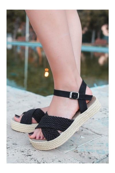 

sandals black mesh female