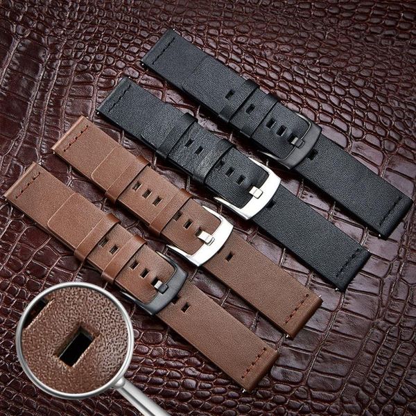 

watch bands belt bracelet classic calf leather strap 18mm 20mm 22mm 24mm fashion high-end replacement accessories universal wristband, Black;brown