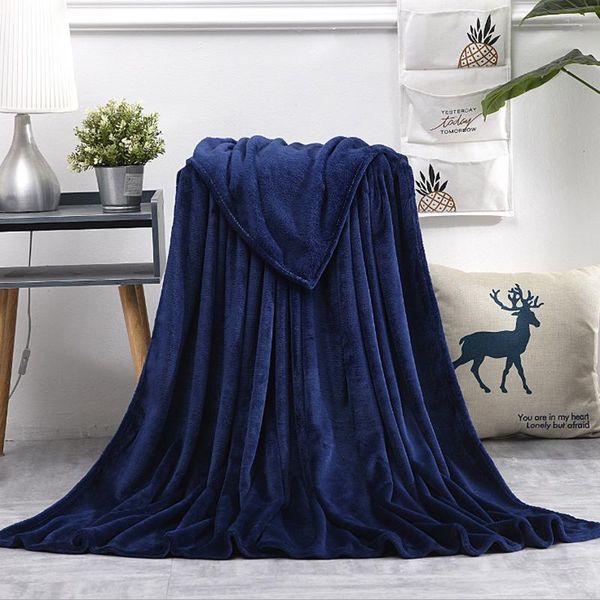 

blankets soft warm coral fleece blanket flannel plush throw on sofa bed travel light thin mechanical wash solid color bedspread