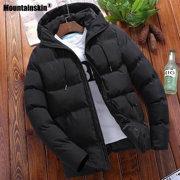 

men's tracksuits mountainskin winter thick jacket mens casual hooded warm windbreaker parkas fashion slim fit coats male mt023, Gray