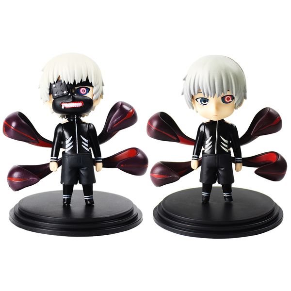 

12cm 2pcs/lot tokyo ghoul figures kaneki ken q ver. mini dolls anime model toys birthday gifts for kids