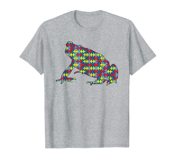 

bullfrog autism awareness kids toad puzzle day mom gift t-shirt, White;black