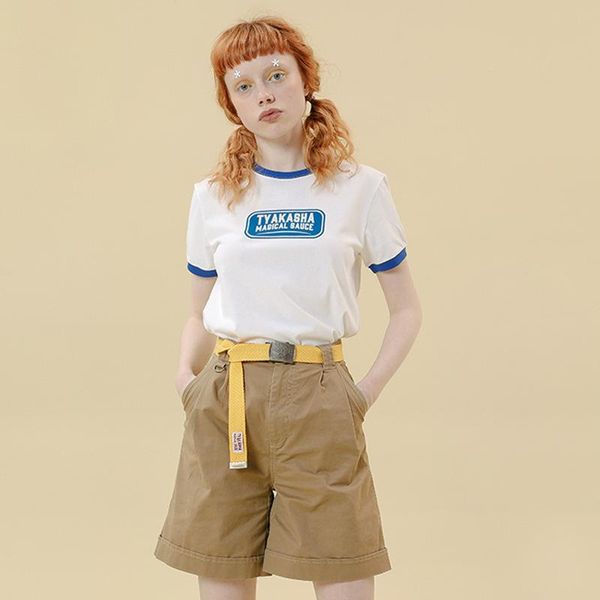 

women's shorts summer design preppy style women casual cotton khaki, White;black