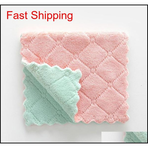 

wholesale reusable microfiber cleaning cloth super absorbent dish towel home kitchen oil and dust clean wipe rag qylhih sweet07