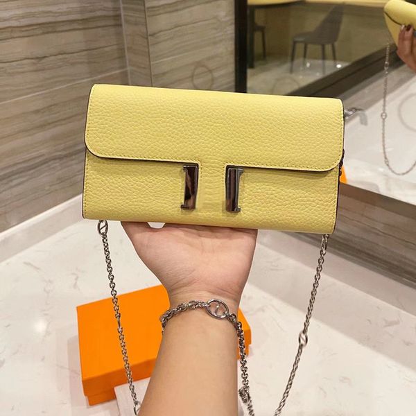 

luxury designer handbags retro brown kangkang shoulder bags h-button stewardess fashionable exquisite fashion brand artwork letter square ba