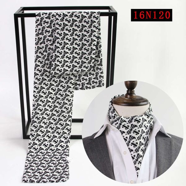 

autumn winter middle-aged and old people business suit street hip-hop ribbon decorative scarves for men british, Blue;black