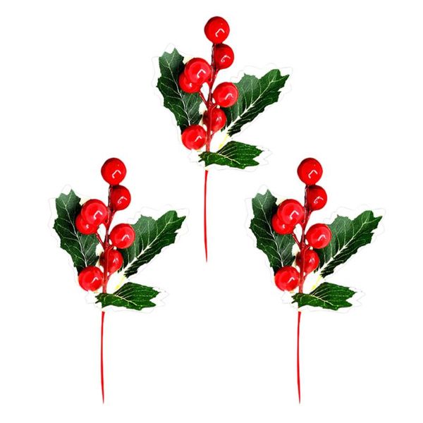 

party decoration 3pcs simulation cherry branches creative christmas diy craft