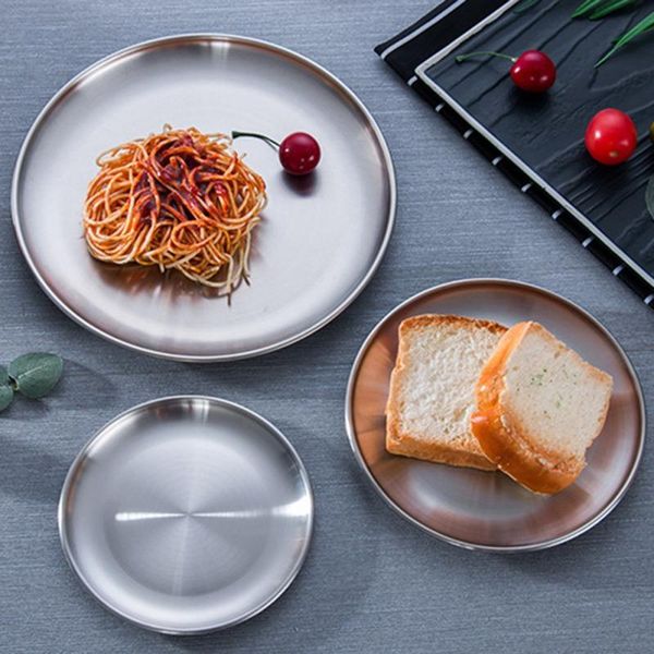 

dishes & plates european dinner gold dining plate storage tray round serving cake western steak kitchen