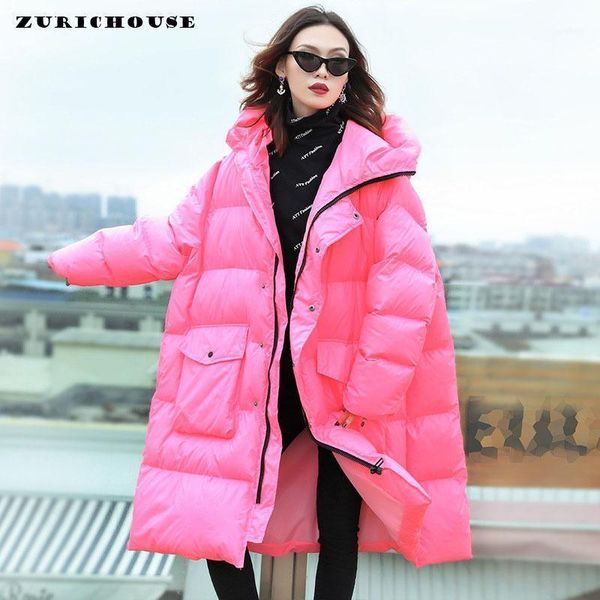 

women's down & parkas zurichouse oversized winter jacket women loose casual cotton-padded coat 2021 fashion thick warm long hooded park, Black