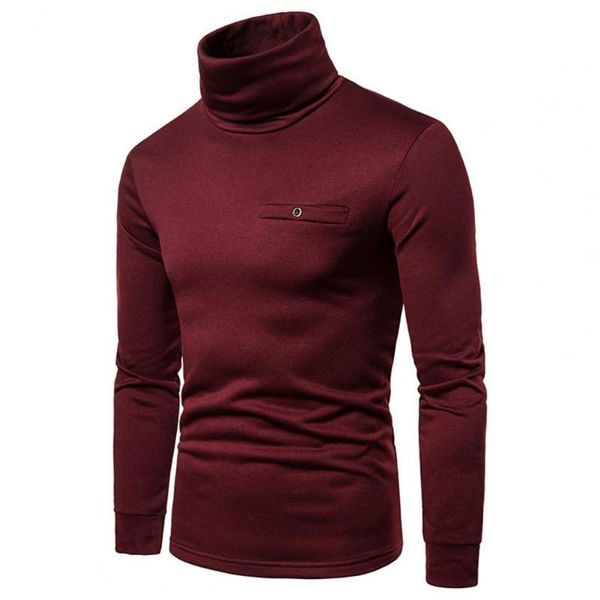 

men's t-shirts men t-shirt solid color long sleeve slim plush wear resistant warm base shirt male autumn spring, White;black