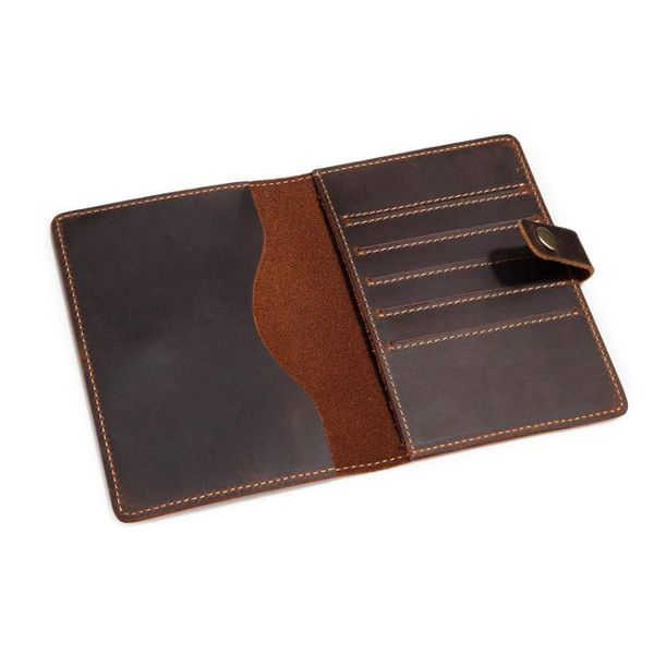 

card holders hasp passport cover multi name gifts travel wallet leather, Brown;gray