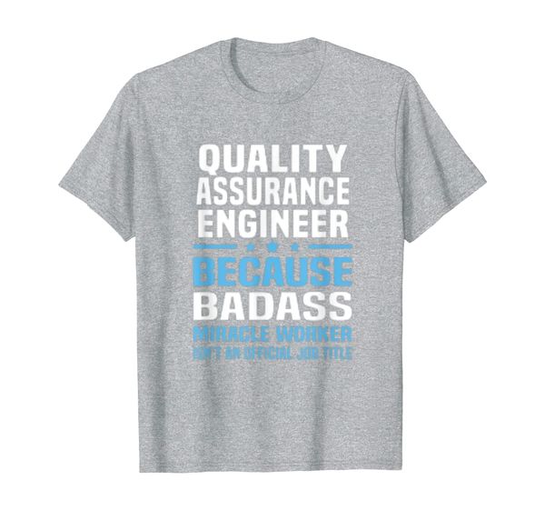 

quality assurance engineer t-shirt, White;black