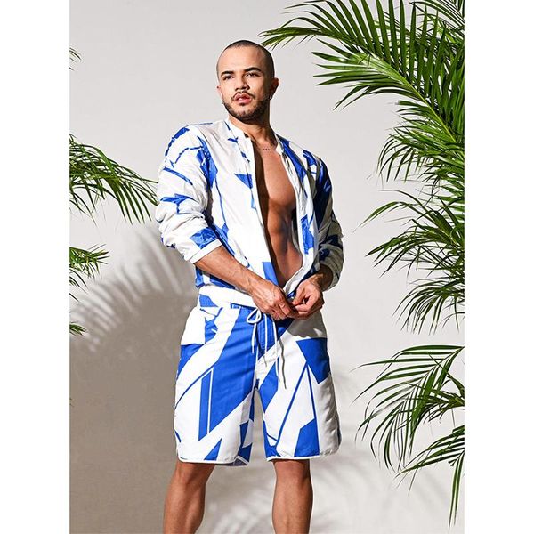 

men's swimwear mens comfortable pants beach printed swim shorts male swimsuit trunks loose surf boardshort