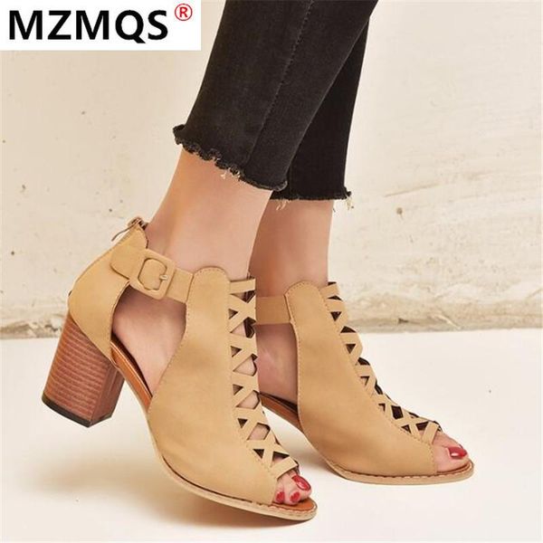 

large size womens sandals 2021 summer new platform women shoes fashion casual thick heel roman mouth women's sandals slippers, Black