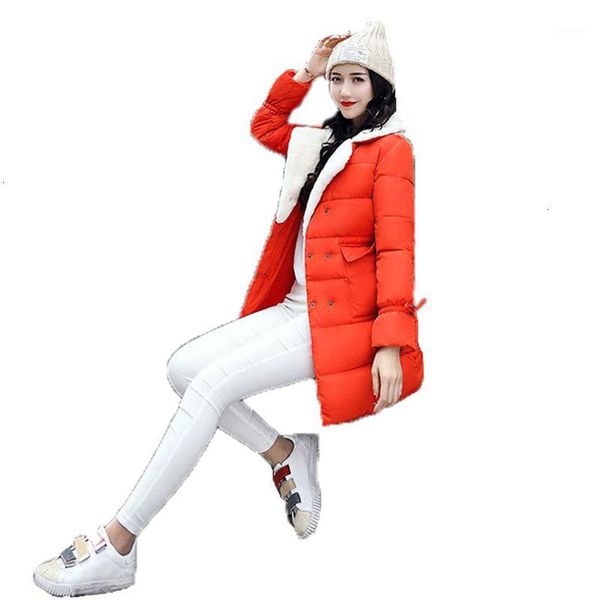 

fashion parka women yellow pink black m-2xl plus size 2019 winter lapel loose plus thick temperament long warmth clothing lr3931