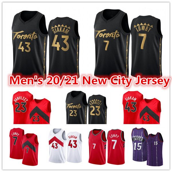 

kyle 7 lowry vince 15 carter jersey purple tracy 1 mcgrady raptor city pascal 43 siakam fred 23 vanvleet red white basketball jerseys, Black;red