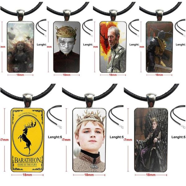 

pendant necklaces brand steel color jewelry fashion statement necklace glass pendants for women christmas gift baratheon house, Silver