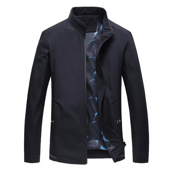 

men's jackets cigna pure color middle-aged mens long-sleeved business casual jacket men loose spring male coats size, Black;brown
