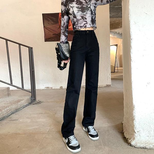 

women's jeans glodtaos autumn winter black stretch woman straight skinny denim pantalones vaqueros high waist plus size korean, Blue