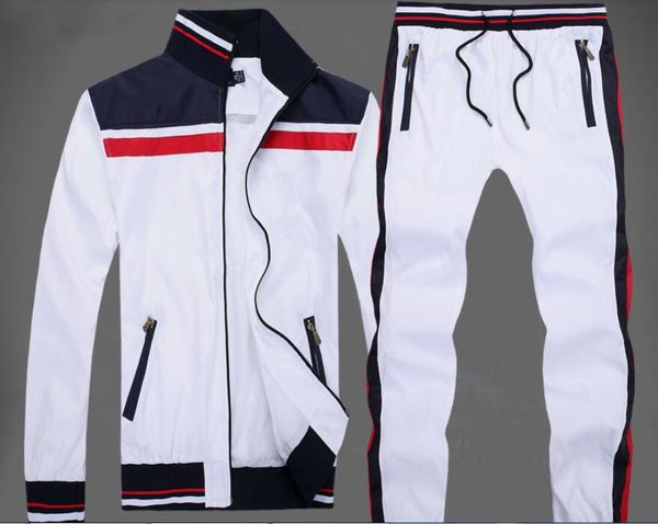 

2021 brand designer sportswear tracksuit men jogger stand collar men's sweatshirt loose inside net pants men's sale, Gray
