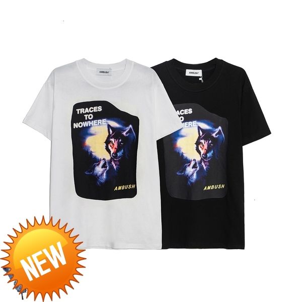 

wolf 2021 new totem t shirt ambush fashion tees men women cotton t-shirt e07f dviw, White;black