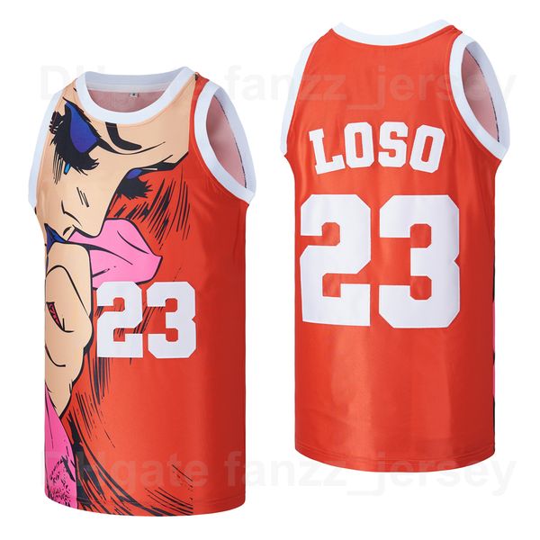 

movie summertime shootout loso basketball jersey 23 fabolous hip hop rap team color red for sport fans breathable hiphop university pure cot, Black