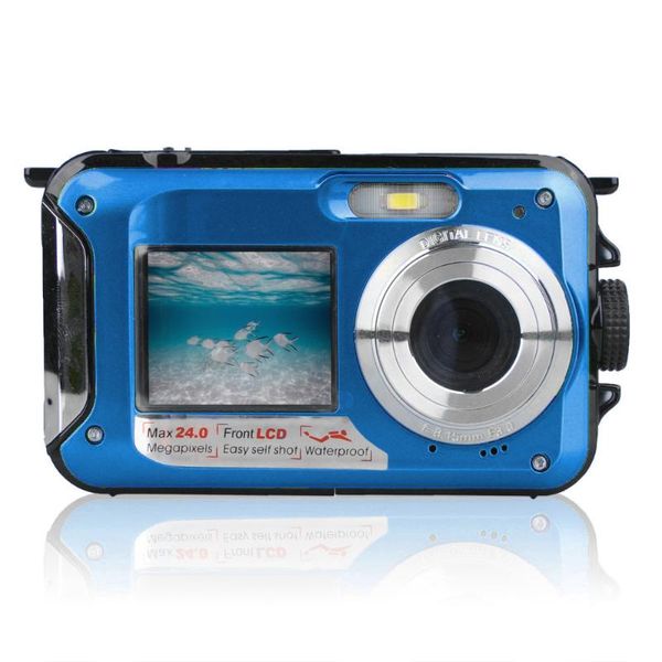 

24mp 1080p digital camera battery portable ppopo high definition kids outdoor colorful waterproof camcorder dual screen16x zoom