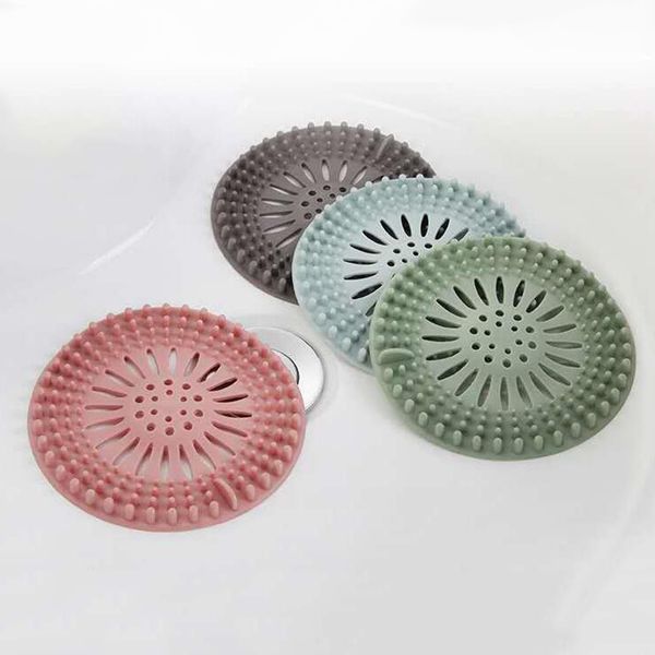 Filtri per filtri in silicone a 4 colori Filtri per capelli con copertura per lavandino per bagno 13CM Strumenti per la pulizia della cucina domestica