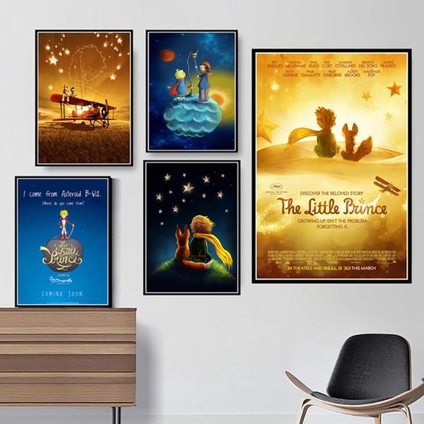 

paintings canvas painting little prince movie wall artwork printed home decor pictures nordic style poster for living kids room decoration