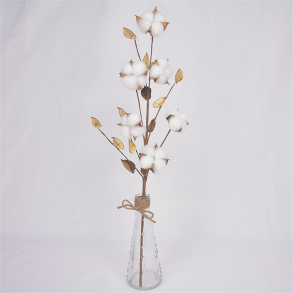 

decorative flowers & wreaths 6pc/bunch dried cotton stems farmhouse artificial flower filler floral fake diy garland home wedding decor