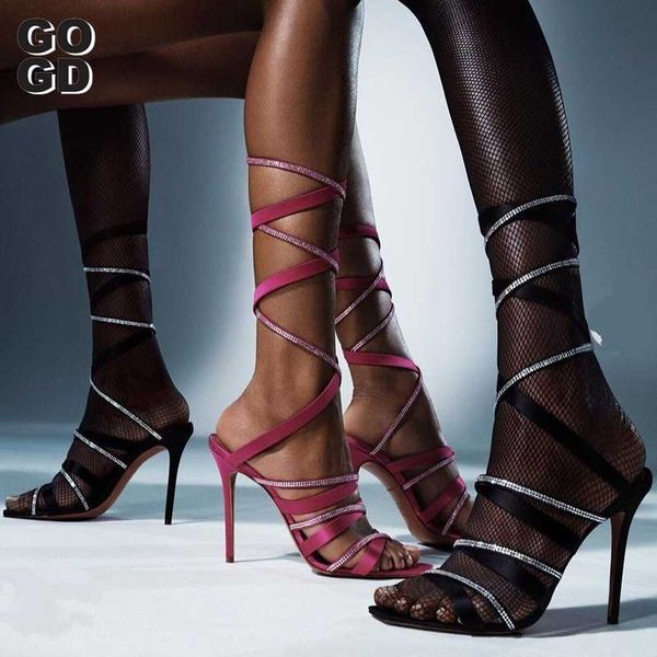 

[gogd]2021european and american summer high-heeled shoes with thin versatile square head toe retro roman sandals wear slippers, Black