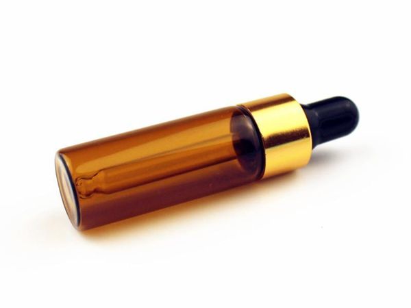 

factory outlet 50pcs 1ml 2ml 3ml 5ml essential oil bottle amber glass dropper bottle display vials small serum perfume brown sample test1