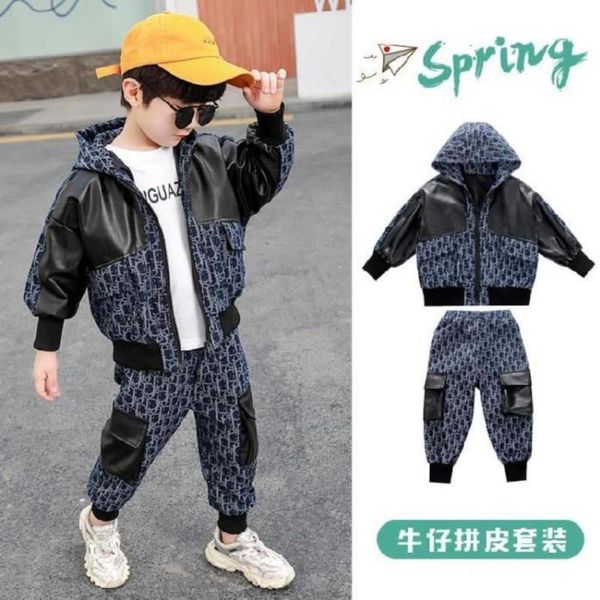 

suit, children's sweater, and new boys' spring two-piece suit, White