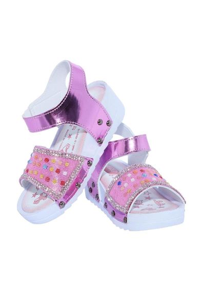 

sandals log color cubic zirconia female child, Black