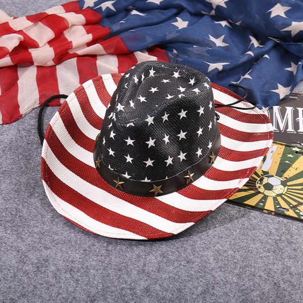

wide brim hats men women straw hat independence day print foldable sunvisor fisherman sun bucket cap chapeau femme 2021 #40, Blue;gray