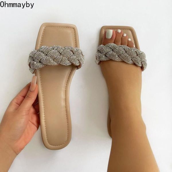 

slippers 2021 women bowtie female fashion flat ladies open toe shoes woman summer beach slides sandalias plus size, Black