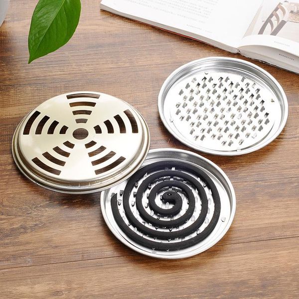 

hooks & rails mosquito coil tray portable coils holder large el metal repellent rack with cover summer anti-mosquito home supplie