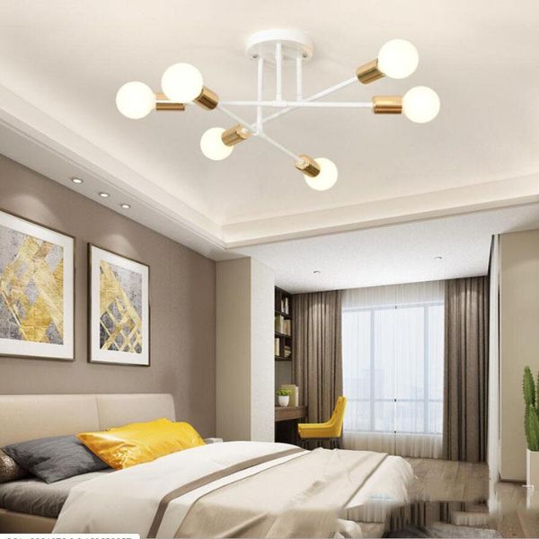 

chandeliers modern creative lighting warm and romantic golden bedroom minimalist personality living room dining ceiling lamps