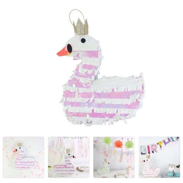 

party favor swan shaped pinata smashing sugar filled plaything kid's outdoor