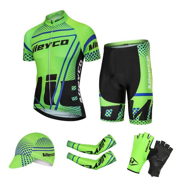 

racing sets green cycling jersey men's tracksuit for bicycle summer short sleeve clothing quick-dry mtb bike suit sports-entertainment, Black;blue