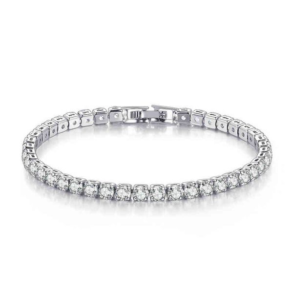 

classic women jewelry copper micro paved 3a cubic zirconia cz bracelet round shape m zircon tennis bracelet, Golden;silver