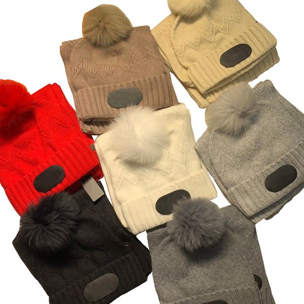 

high end bobble hats designer scarf and hat set mens womens winter warm scarves wool beanies, Blue;gray