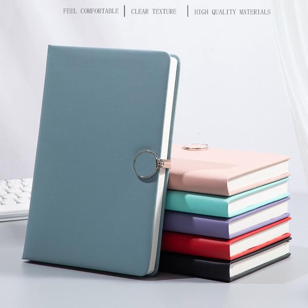 

notepads 2021 a5 buckle notebook organizer personal travel fashion simple diary stationery office supplies, Purple;pink
